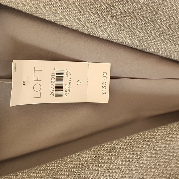 LOFT Classic Soft Blue Herringbone Blazer - Picture 2 of 7